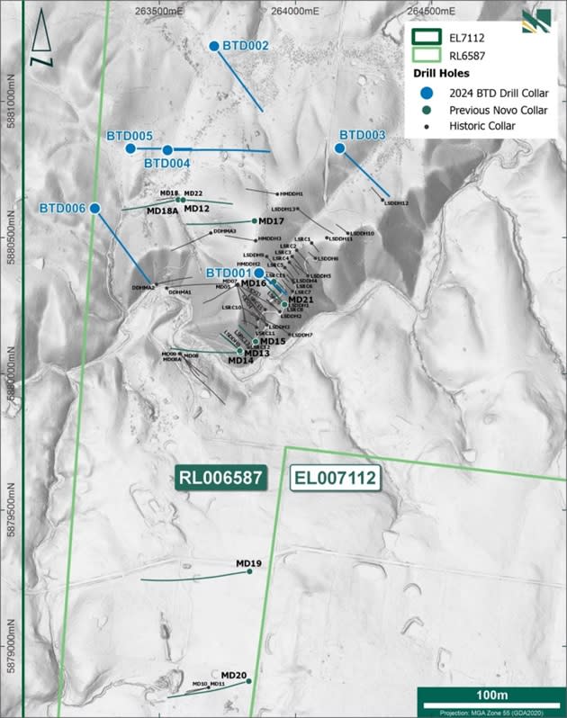 APPENDIX 2: BELLTOPPER DRILL COLLAR MAP