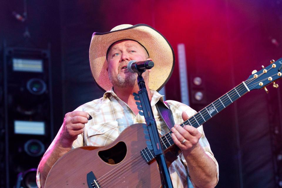 Tracy Lawrence performs on day 3 of the Country Thunder music festival on April 9, 2022 in Florence, AZ.