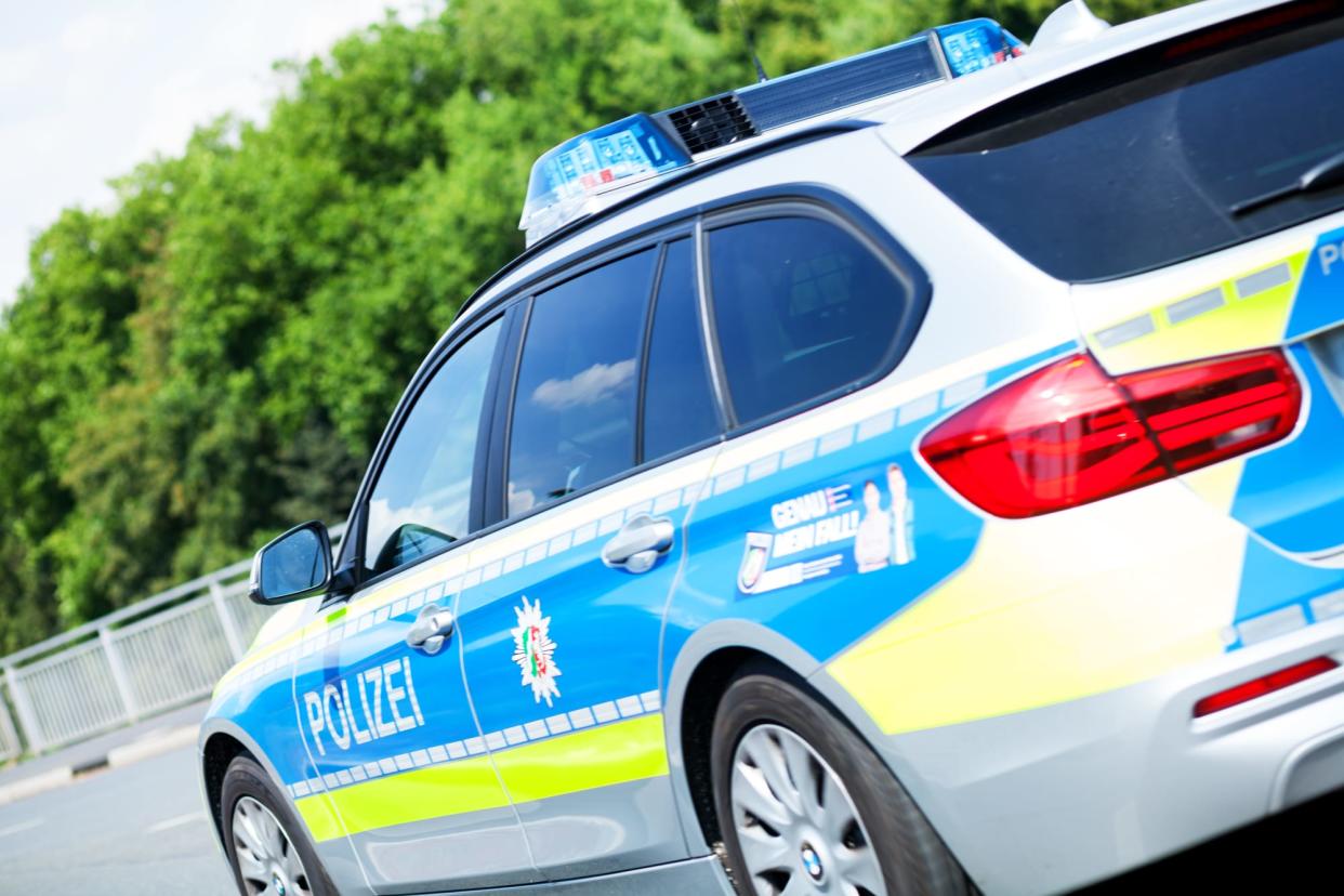 Passing German police car