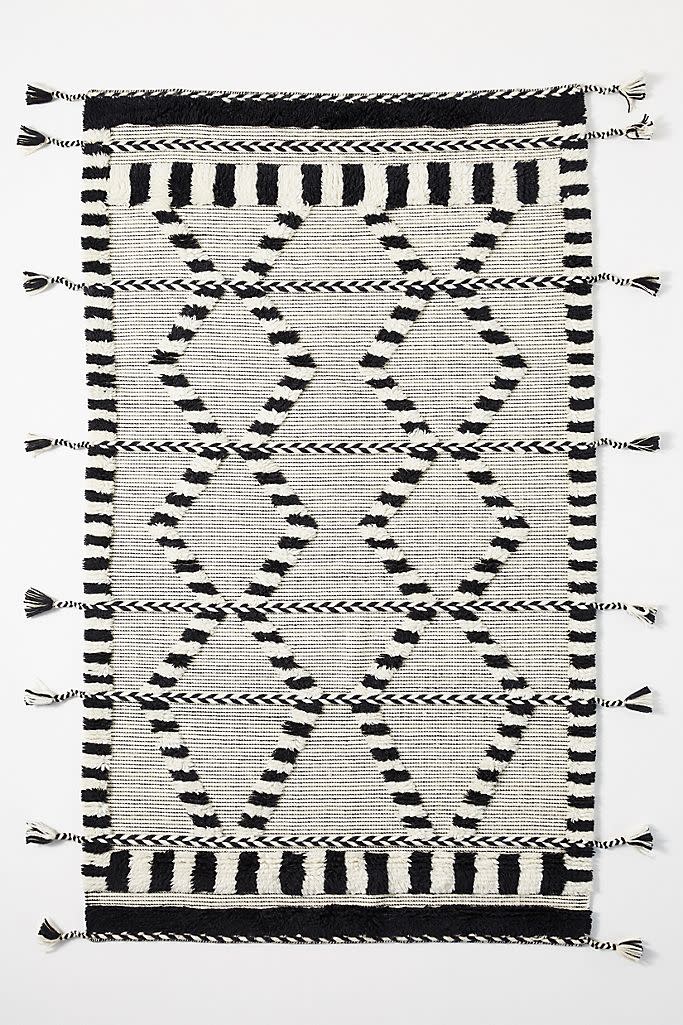 Criss-Cross Flat-Woven Rug (Anthropologie)