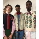 <p>"The collection included both menswear and womenswear, which is increasingly a fashion show trend. I love these fun and floral looks on the Gucci boys."</p>