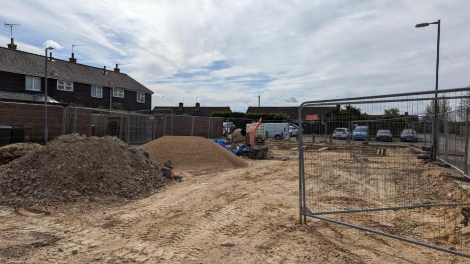 East Anglian Daily Times: Another of the building sites to become affordable homes in Mildenhall