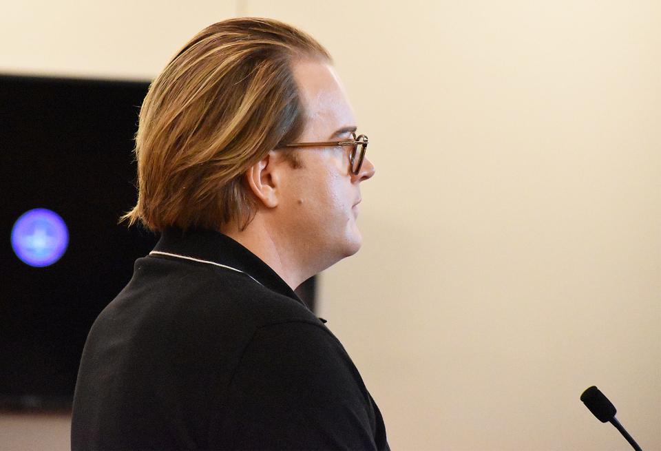 Adam Gauthier appears in Bristol County Superior Court in Fall River on Friday, Aug. 16, 2024.