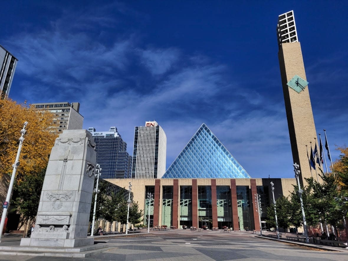 Past and present Edmonton officials are calling on province for support in tackling housing, homelessness, mental health and addictions issues.  (Cort Sloan/CBC - image credit)