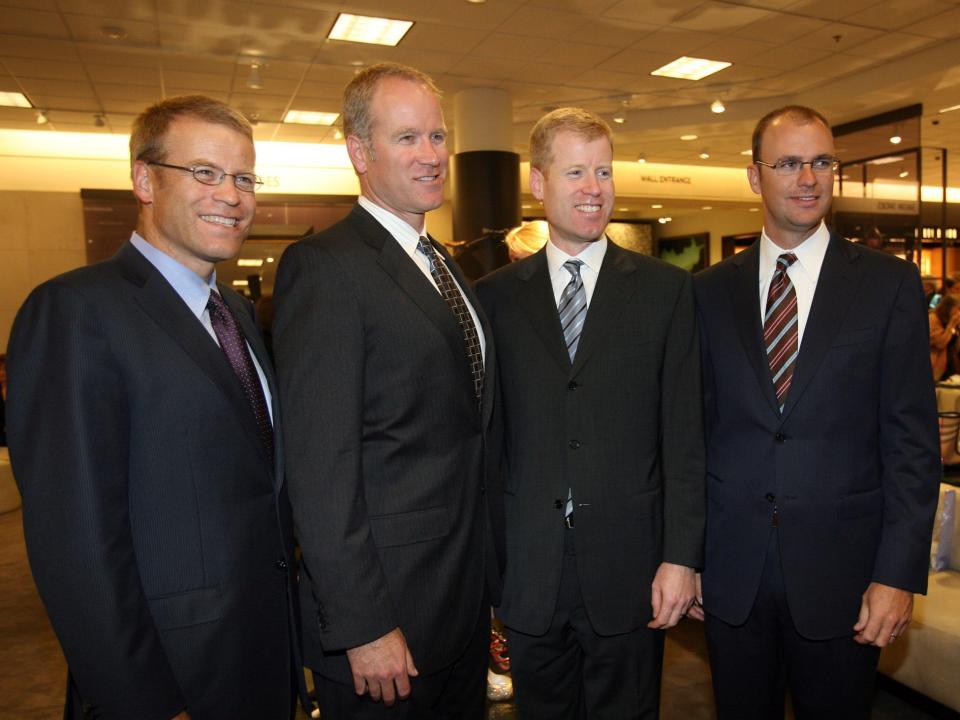 From left: Blake, Peter, Erik, and Jamie Nordstrom in 2007.