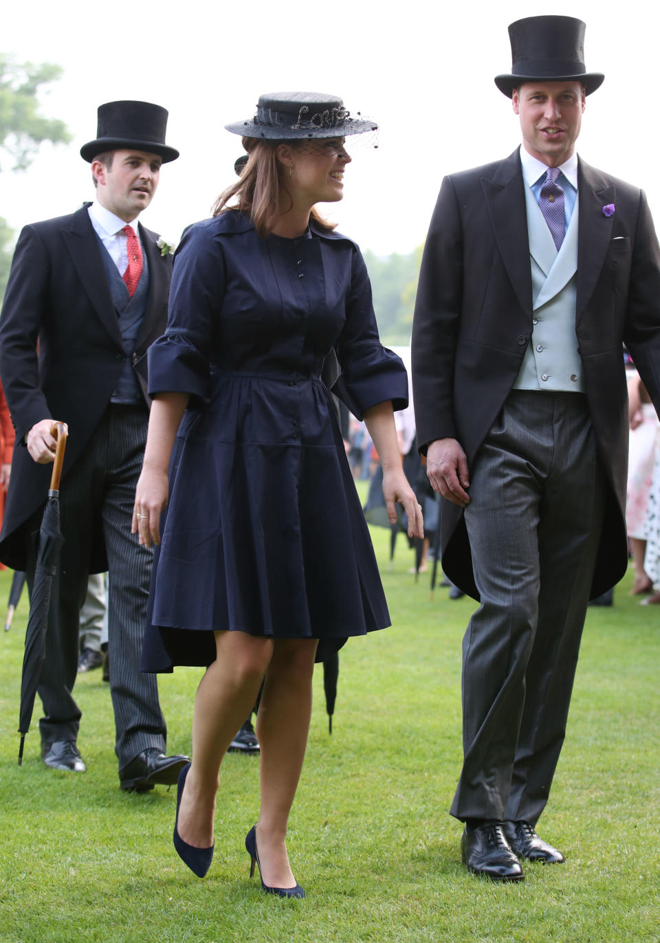 Now that you’ve found her, take a moment to appreciate Princess Beatrice and Prince William adhering to the formal dress code, with Wills wearing in a morning dress. Photo: Getty