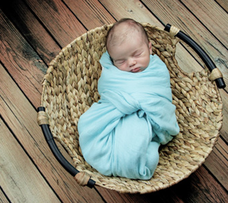 Precious, Rustic Swaddling and Basket