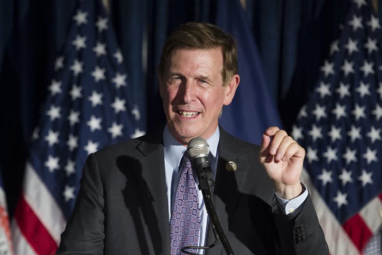 Rep. Don Beyer celebrates the Democratic Gubernatorial primary win of Virginia Lt. Gov. Ralph Northam in Crystal City, Va., in June. (Photo: Cliff Owen/AP)