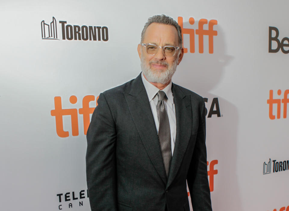 Tom Hanks on the red carpet at the Roy Thomson Theatre, Toronto, for the Toronto internationa film festival 2019