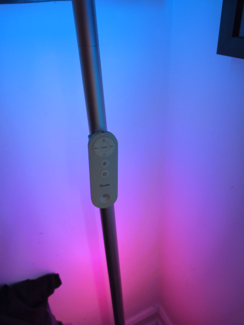 Gif of Govee Lyra Smart Floor Lamp changing colors.