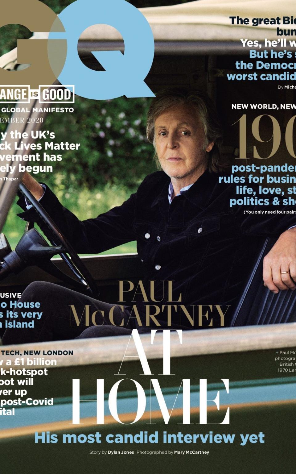 Sir Paul McCartney is in the September issue of GQ - Mary McCartney