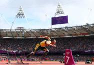 <p>South African sprinter Oscar Pistorius became an instant inspiration in 2012 as the first double amputee to compete against able-bodied athletes at the Summer Olympics. That reputation was erased when he was <a href="https://www.biography.com/news/oscar-pistorius-rise-fall-olympics-murder-girlfriend" rel="nofollow noopener" target="_blank" data-ylk="slk:found guilty of murder;elm:context_link;itc:0;sec:content-canvas" class="link ">found guilty of murder</a>.</p>