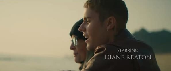 Justin Bieber et Diane Keaton dans le clip de 