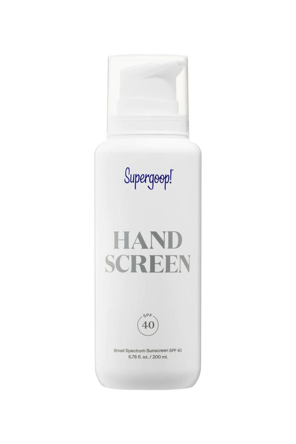 1) Supergoop Handscreen SPF 40