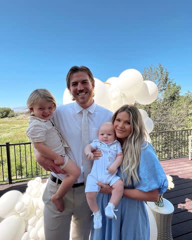 <p>Witney Carson Instagram</p> Witney Carson and Carson McAllister with their kids Kevin and Jet.