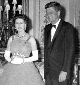 Queen Elizabeth and John F. Kennedy in 1961