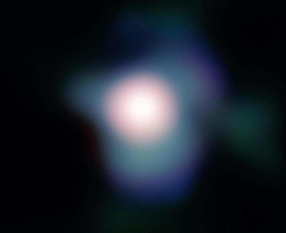 This original shot taken with the adaptive optique system (NACO) set on the Very Large Telescope (VLT) of the European Southern Observatory (ESO), shows the supergiant star Betelgeuse, in the Orion constellation: P. Kervella/AFP via Getty Images