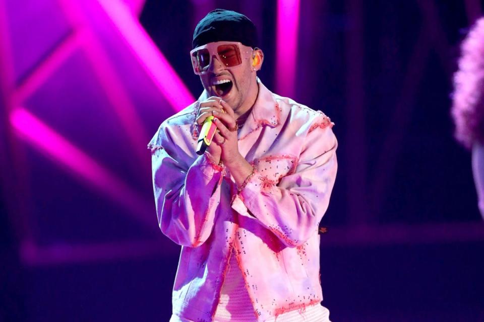 Bad Bunny performs onstage during the 2020 Spotify Awards in Mexico City (Getty Images for Spotify)