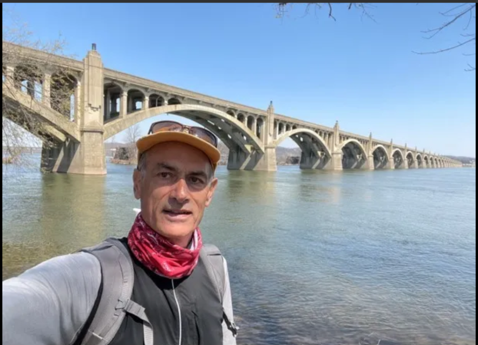 Neil King Jr. takes a selfie on the bank of the Susquehanna River. He will tell, in a question-and-answer format, about his new book detailing his 330-mile walk from Washington, D.C., to Manhattan at York College’s Center for Community Engagement. It’s set for 5 p.m. April 11, at the center, 59 E. Market St., York. The event, “An American Rambles through the Heart of York County,” is free and open to the public.