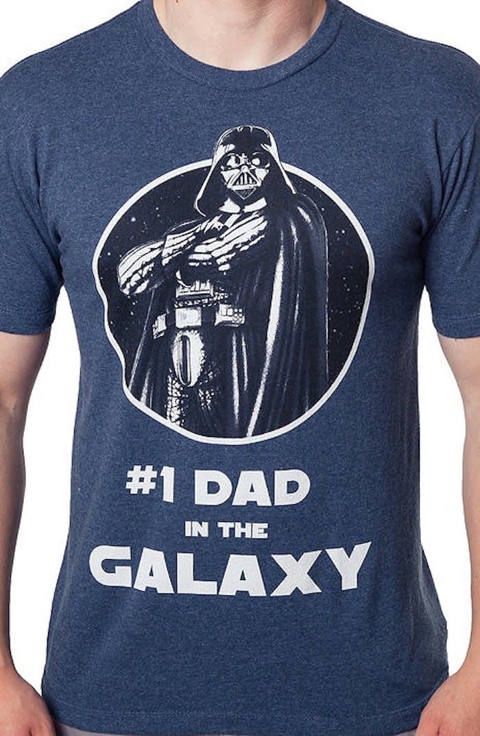 $33.02, 80sTees.com. <a href="https://www.80stees.com/products/1-dad-in-the-galaxy-star-wars-t-shirt" target="_blank">Buy here</a>.