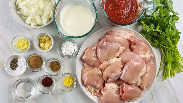 ingredients for butter chicken