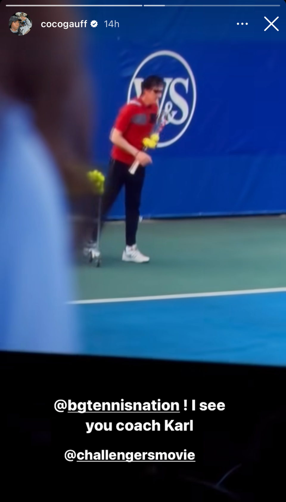 <h1 class="title">Coco Gauff Reviewed Challengers on Instagram Live Right After Leaving the Theater</h1><cite class="credit">Courtesy of Coco Gauff/Instagram @CocoGauff</cite>