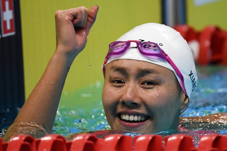 China's Liu Xiang set a new world record in the women's 50m backstroke