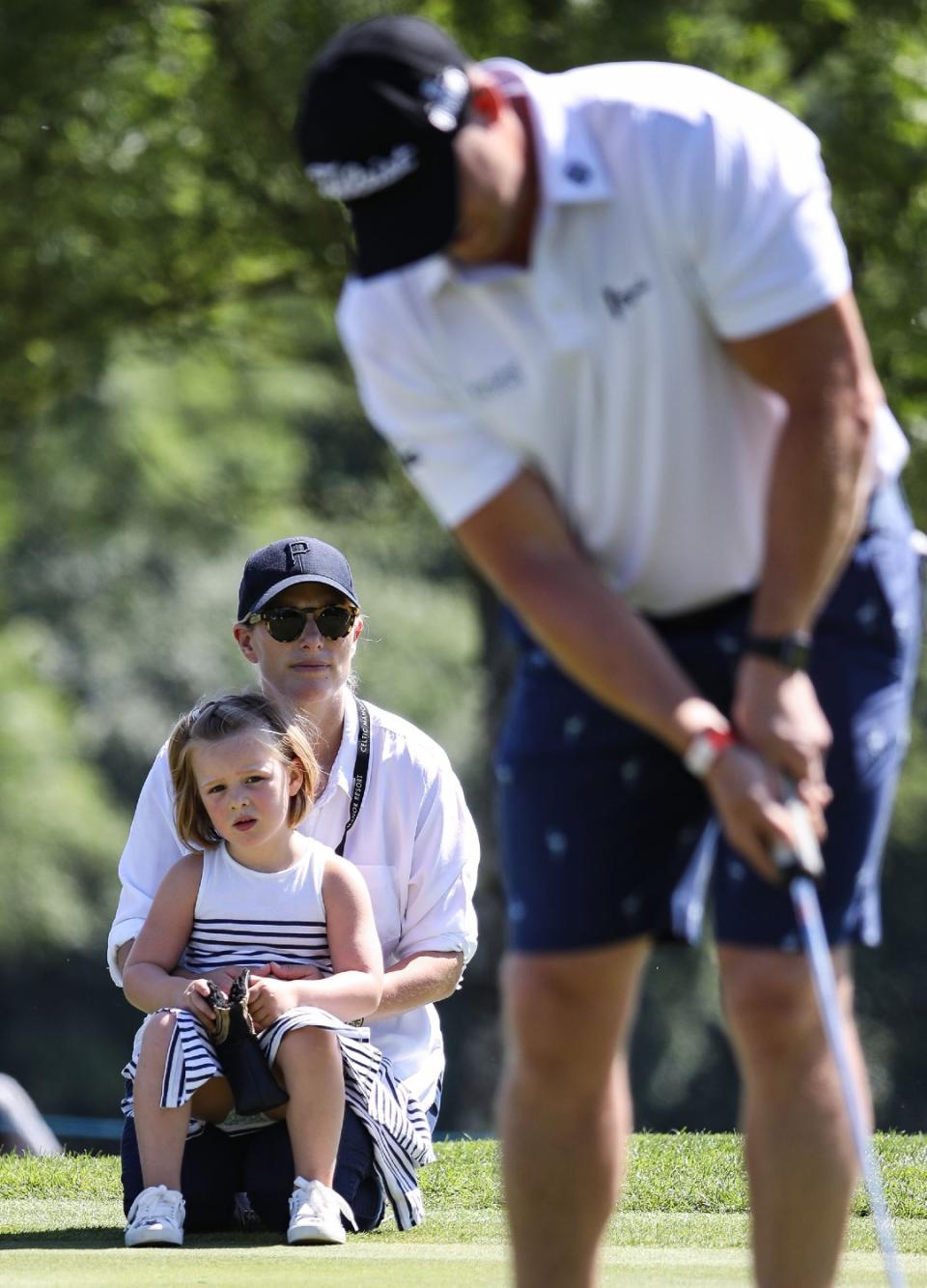 Zara and Mia Tindall cheer on Mike Tindall