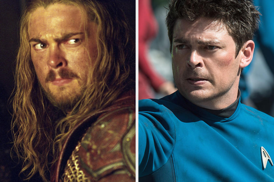 <div><p>"Karl Urban always gets me. He's been in so many movies using an American accent that when he was in <i>The Boys</i>, I had to keep reminding myself that that's his real accent."</p><p>—<a href="https://www.buzzfeed.com/lillette2012" rel="nofollow noopener" target="_blank" data-ylk="slk:lillette2012;elm:context_link;itc:0;sec:content-canvas" class="link ">lillette2012</a></p><p><b>Where you know his American accent from:</b> <i>Xena: Warrior Princess, The Lord of the Rings</i> movies, <i>Star Trek</i></p><p><b>Where he's actually from:</b> Wellington, New Zeland</p></div><span> New Line Cinema / Paramount / Everett</span>