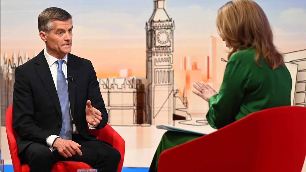 Mark Harper appearing on Sunday with Laura Kuenssberg