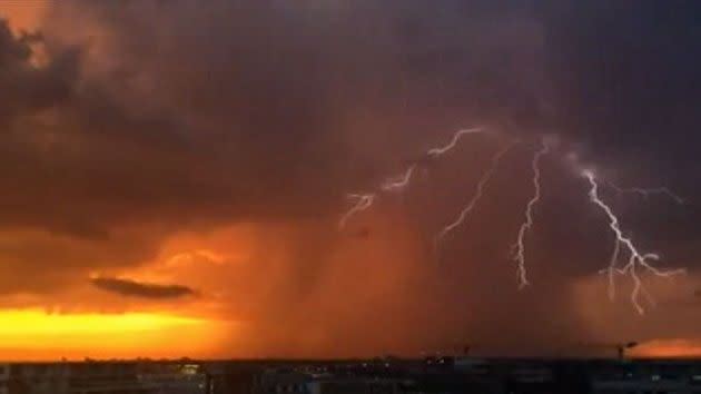 Sydney's severe storms wreaked havoc across Sydney overnight. Photo: 7 News