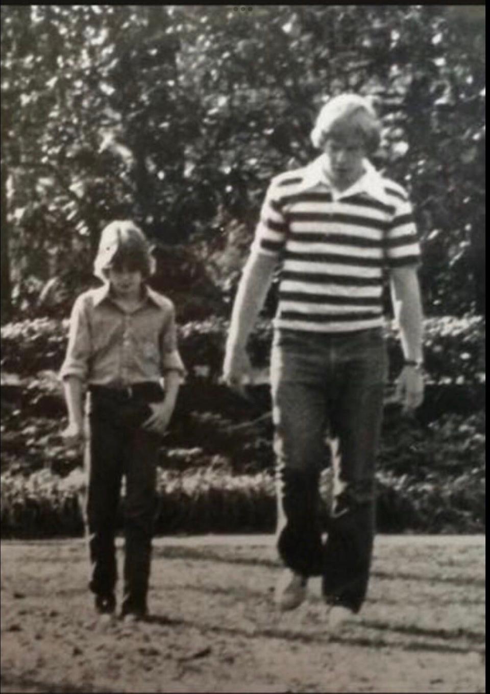 An 11-year-old Chris Thomas with Mike Edwards, 48 years ago.