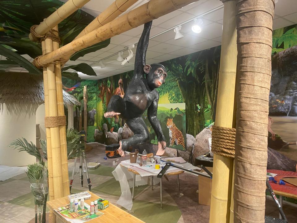 Gregory-Portland ISD is nearing completion on its new Early Childhood Center, which features themed classrooms such as a still-under-construction rainforest classroom.