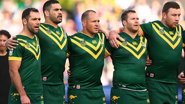 Inglis and Scott (second and third from left) are out injured. Image: Getty