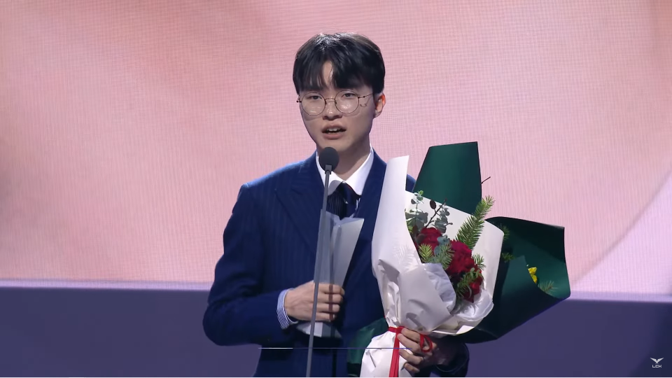 Faker 獲選為今年 LCK 的最佳選手