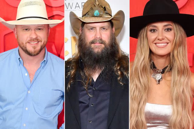 <p>Nicola Gell/FilmMagic; Jason Davis/WireImage; Taylor Hill/WireImage</p> Cody Johnson, Chris Stapleton and Lainey Wilson