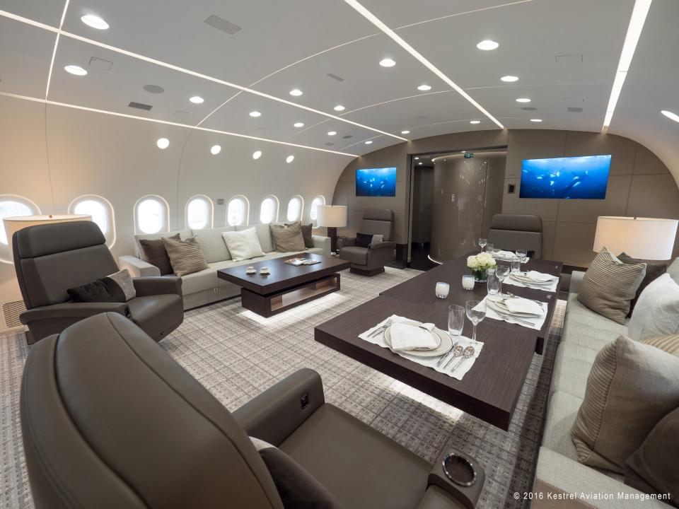 Inside Kestrel's BBJ 787.