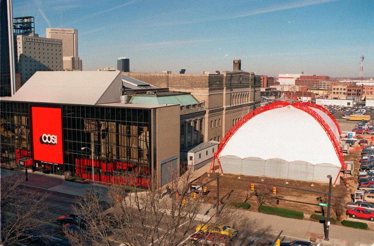 1991 The exterior of COSI, Ohio's Center of Science and Industry on East Broad Street in Columbus, Ohio.