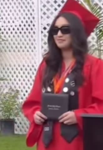 <p>Araceli Ureno/Instagram</p> The graduate proudly shows off her diploma