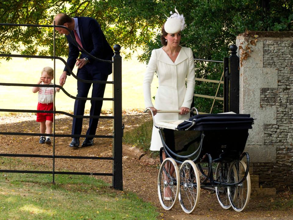 Prince George, Prince William, and Kate Middleton.