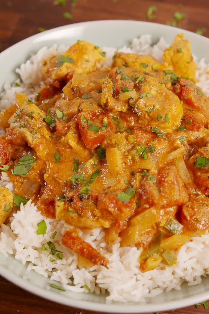 <p>Your slow cooker has never produced something so delicious.</p><p>Get the <a href="https://www.delish.com/uk/cooking/recipes/a29469043/crock-pot-butter-chicken-recipe/" rel="nofollow noopener" target="_blank" data-ylk="slk:Slow Cooker Butter Chicken;elm:context_link;itc:0;sec:content-canvas" class="link ">Slow Cooker Butter Chicken</a> recipe.</p>