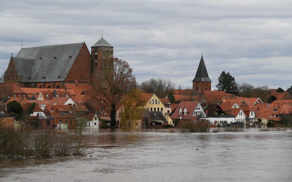 Flood-stricken city of Verden