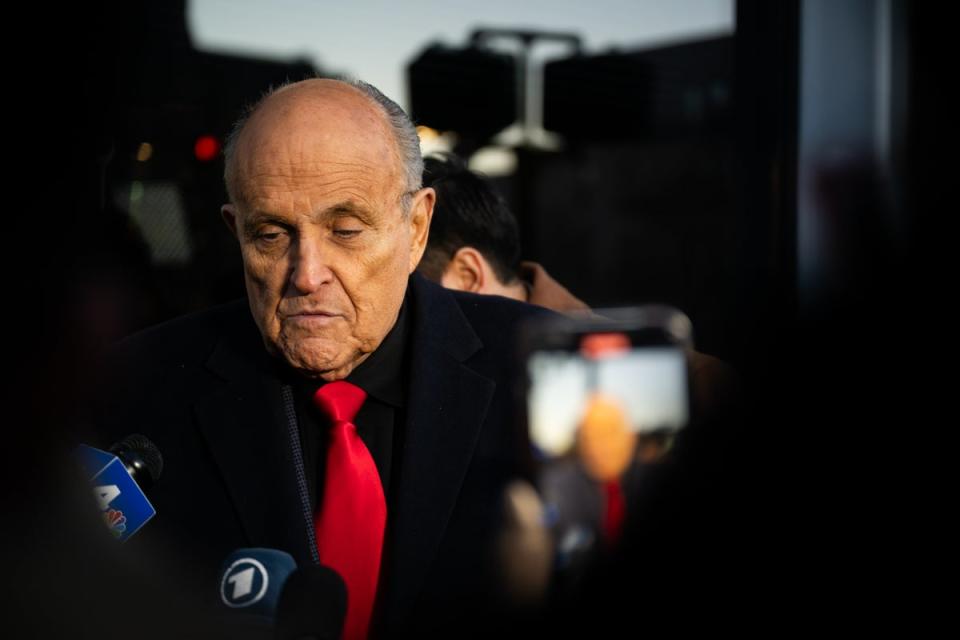 Rudy Giuliani’s bankruptcy creditors accused the former New York City mayor of paying his girlfriend and her daughter rather than those who are owed money (Getty Images)