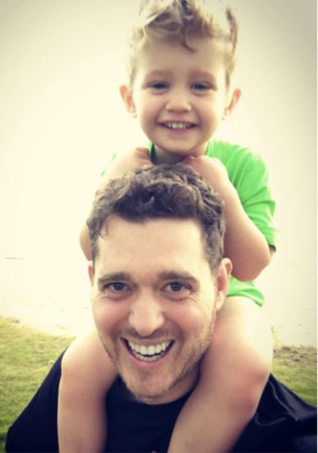 The family announced that their little boy had cancer at the end of last year. Photo: Instagram