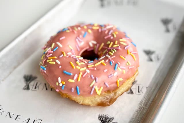 <p>Courtesy of Curbside-STL and KNEAD Bakehouse + Provisions</p> A doughnut from KNEAD Bakehouse + Provisions