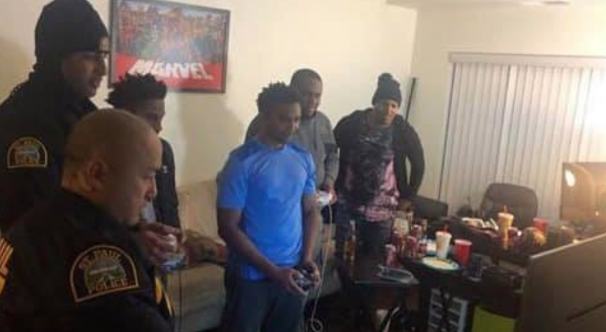 Neighbors called the police on Jovante M. Williams and his friends playing video games. Police responded appropriately. (Photo: Jovante M. Williams via Facebook)