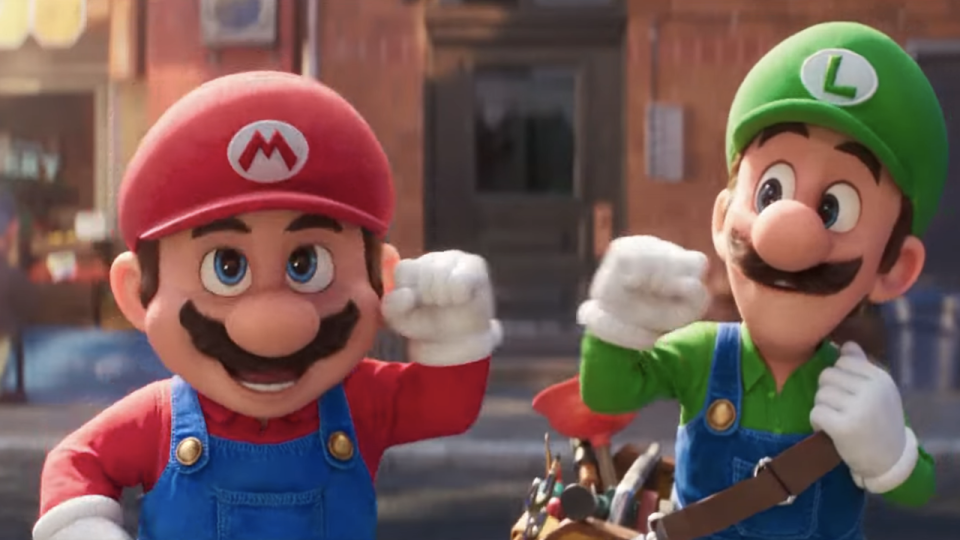 Mario and Luigi in The Super Mario Bros. Movie