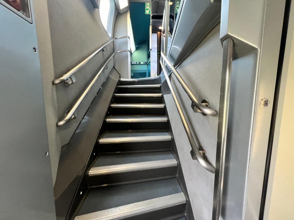 A staircase on the TGV Lyria