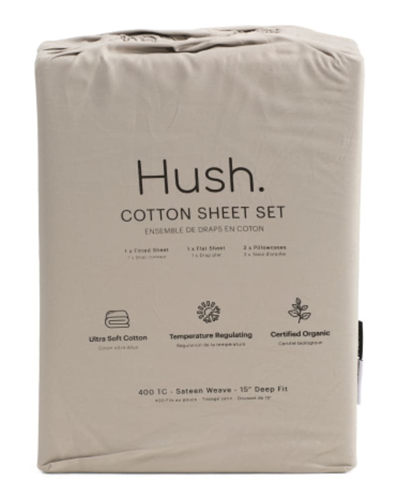 Hush 400tc Luxury Cotton Sateen Sheet Set