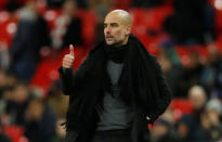 Soccer Football - Carabao Cup Final - Arsenal vs Manchester City - Wembley Stadium, London, Britain - February 25, 2018 Manchester City manager Pep Guardiola Action Images via Reuters/Carl Recine